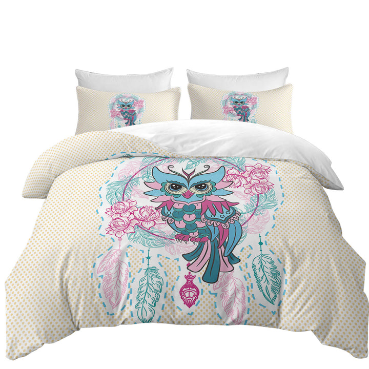 Dream Catcher and Graceful Lady Owl Coverlet