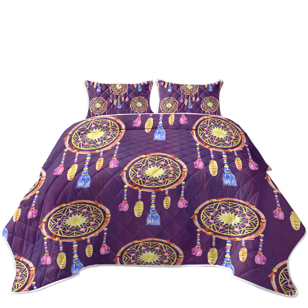 Dream Catchers over Purple Quilt