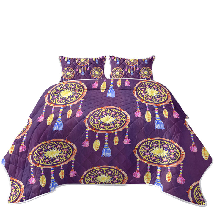 Dream Catchers over Purple Quilt