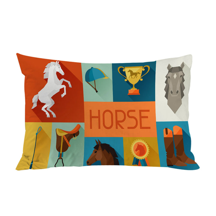 Dressage Horse Riding Mix Pillow Case Covers