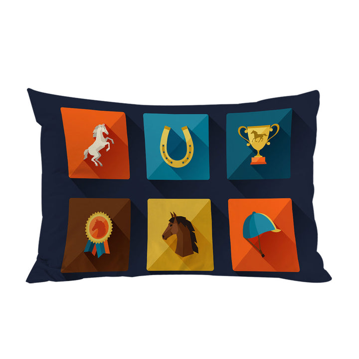 Dressage Horse Riding Panel Pillowcase