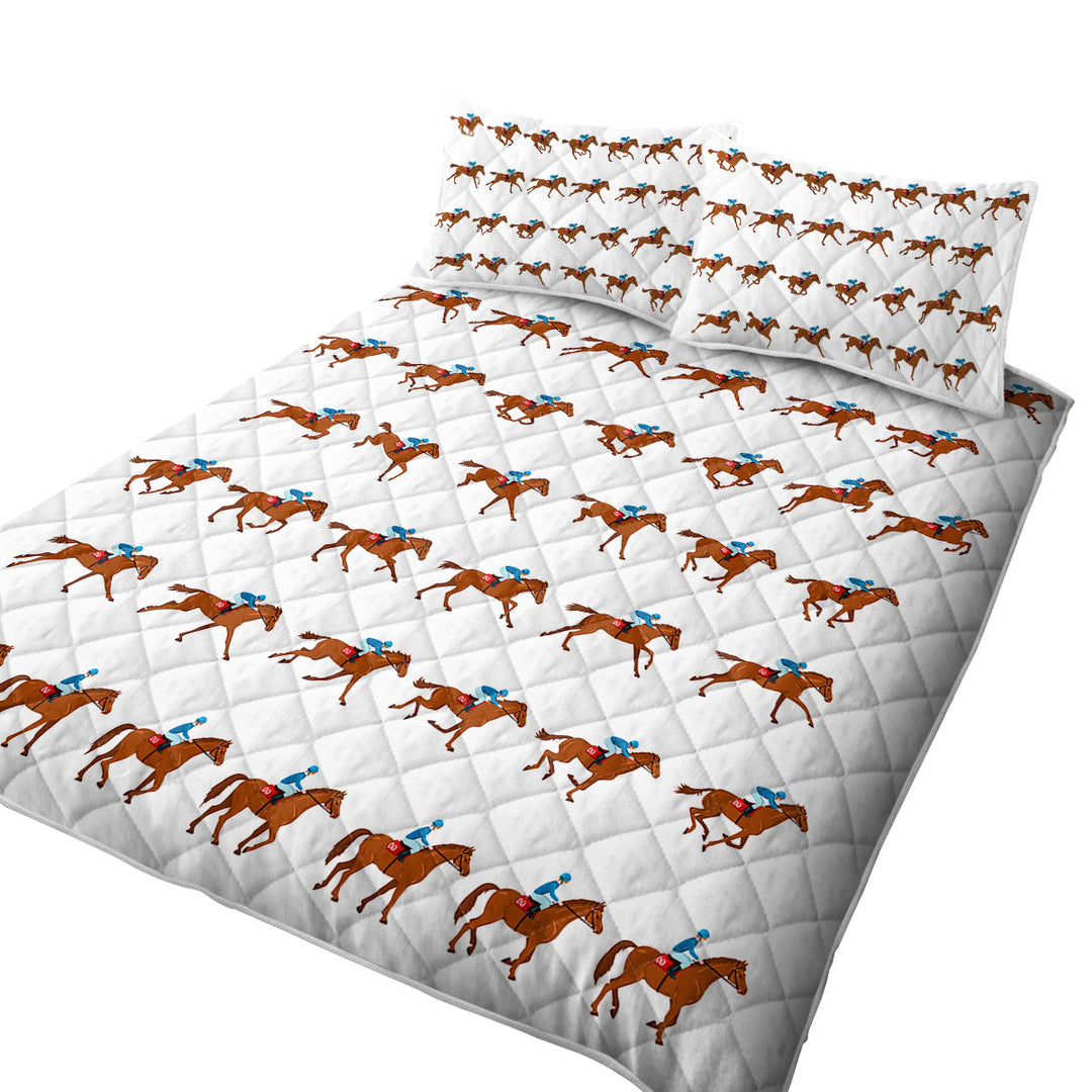 Dressage Horse Riding Pattern Coverlets