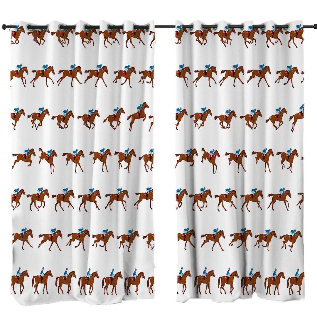 Dressage Horse Riding Pattern Curtains