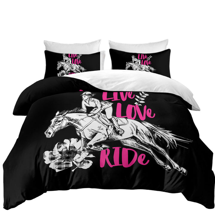 Dressage Live Love Ride Horse Riding Coverlet