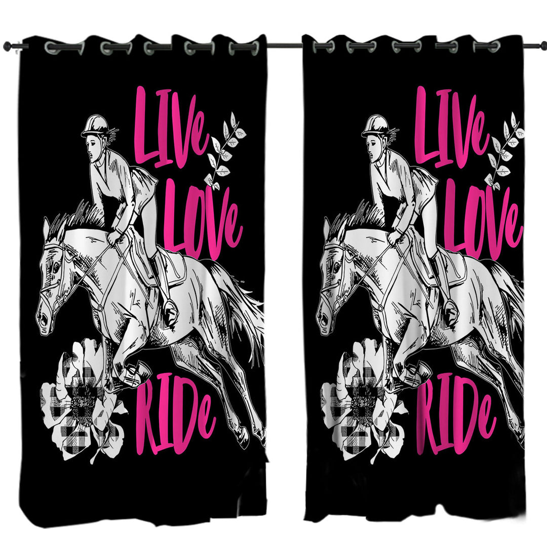 Dressage Live Love Ride Horse Riding Curtain