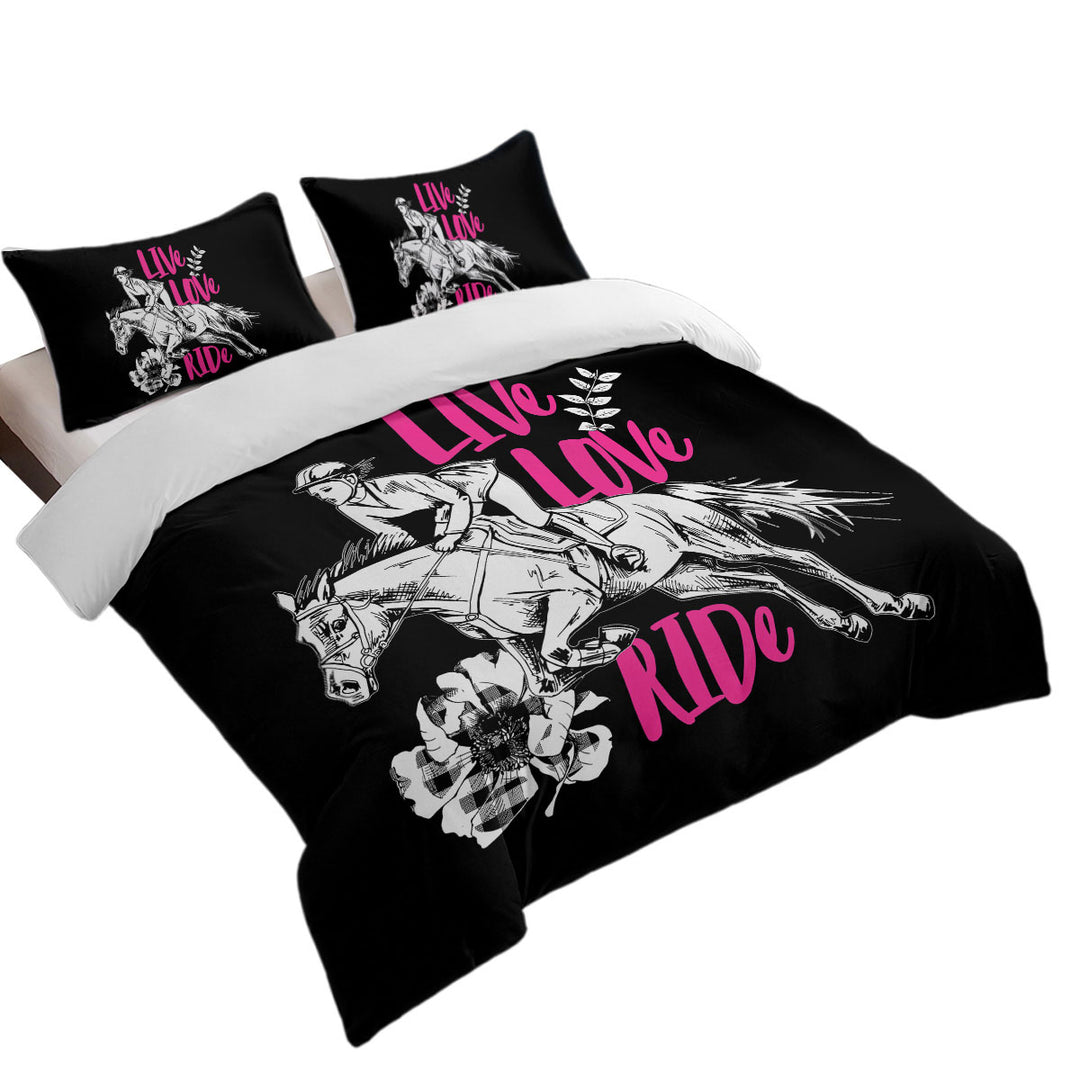 Dressage Live Love Ride Horse Riding Good Duvet Covers