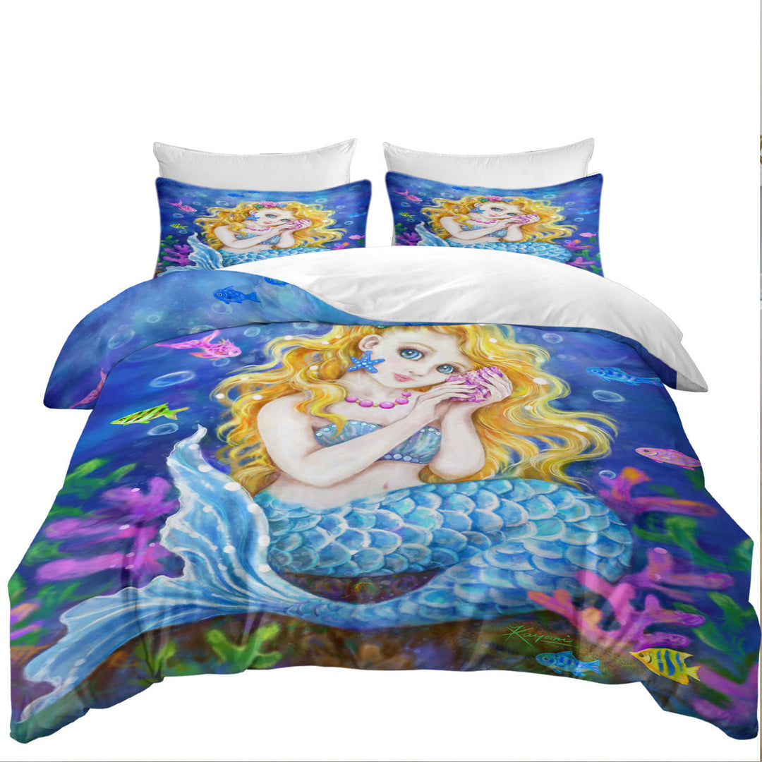 Duvet Cover Queen with Girls Room Designs Colorful Corals and Mermaid