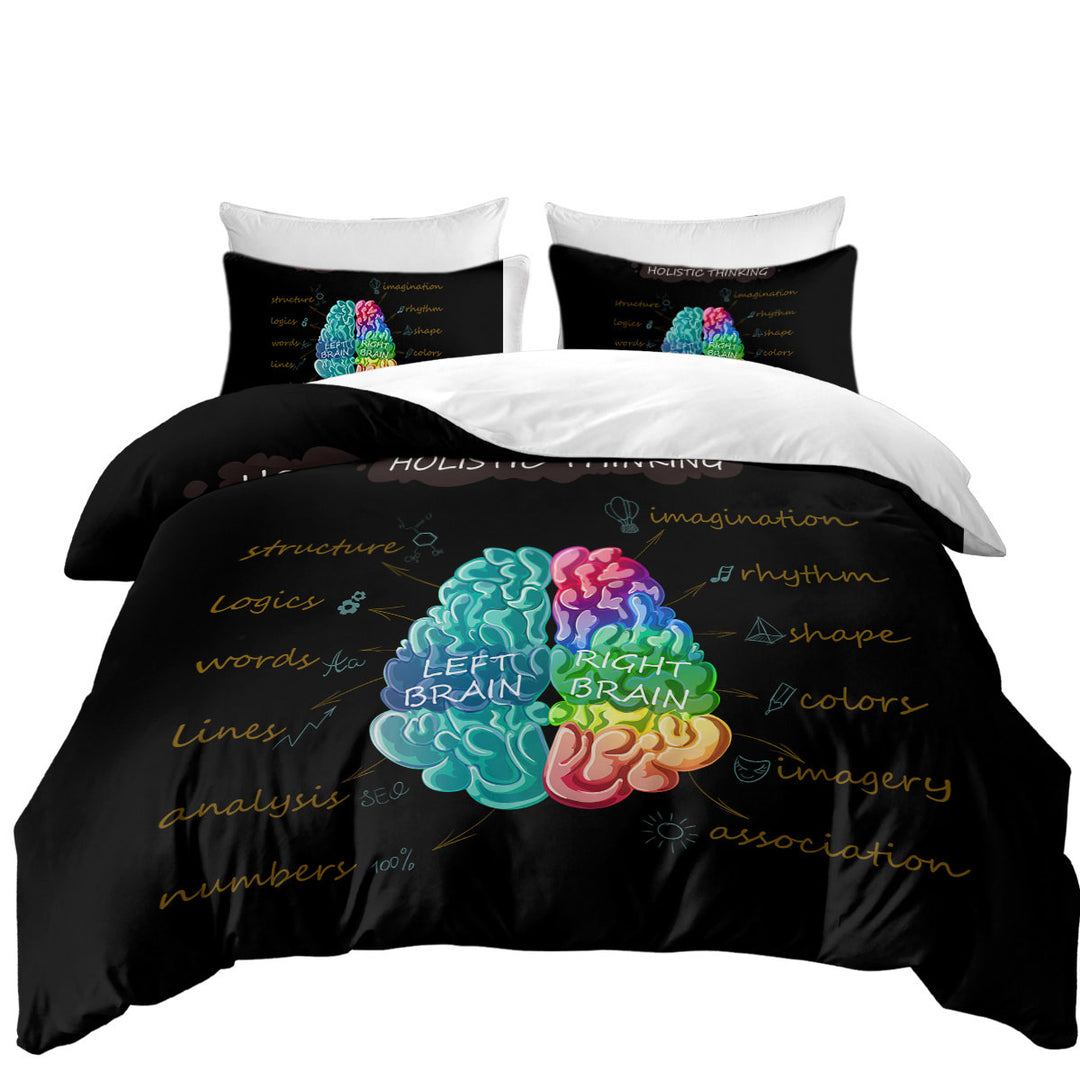 Duvet Cover sale with Holistic Thinking Colorful Brain