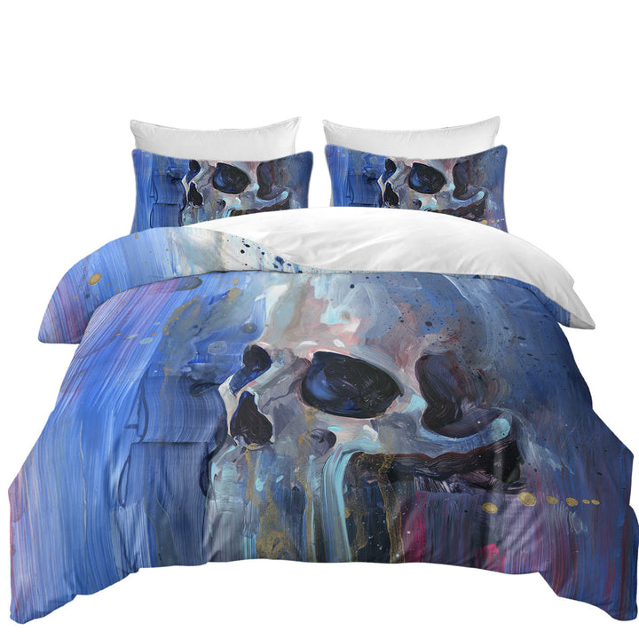 Duvet Cover with Art Painting of Human Skull