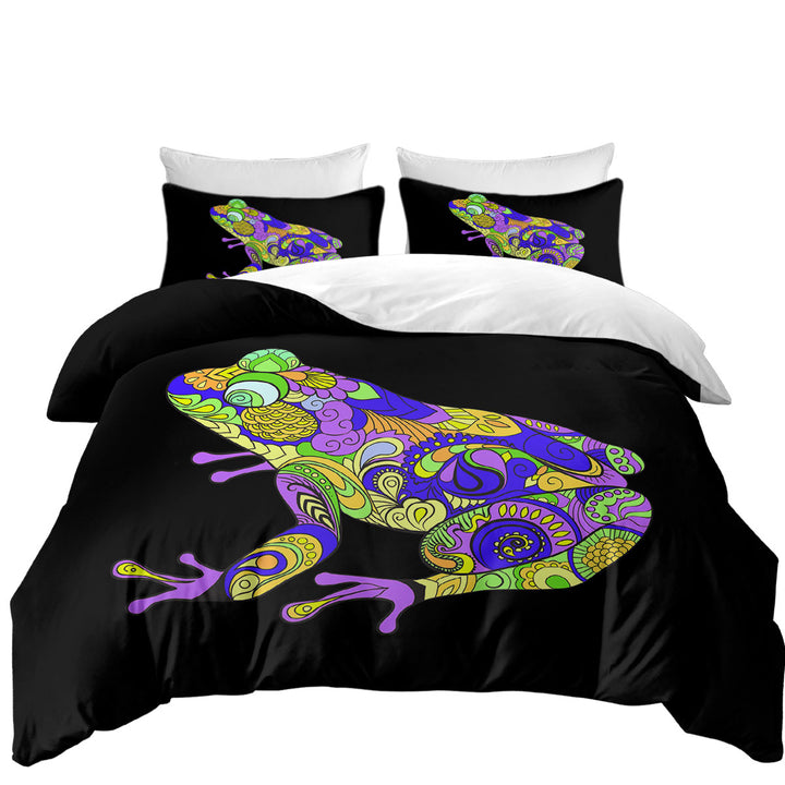 Duvet Cover with Artistic Frog