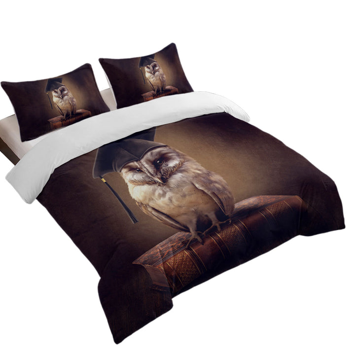 Duvet Cover with Cool Graduated Owl