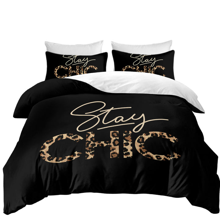 Duvet Cover with Cool Leopard Pattern Stay Chic