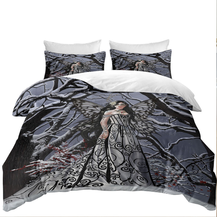 Duvet Cover with Heart of Ice Winter Forest Fairy