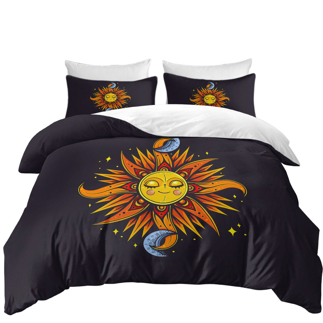 Duvet Cover with Sun and Moon