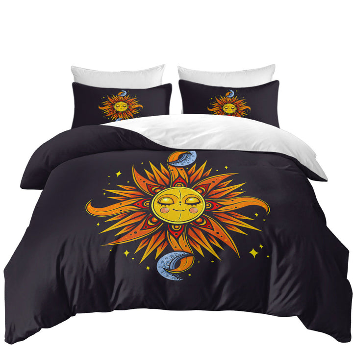 Duvet Cover with Sun and Moon