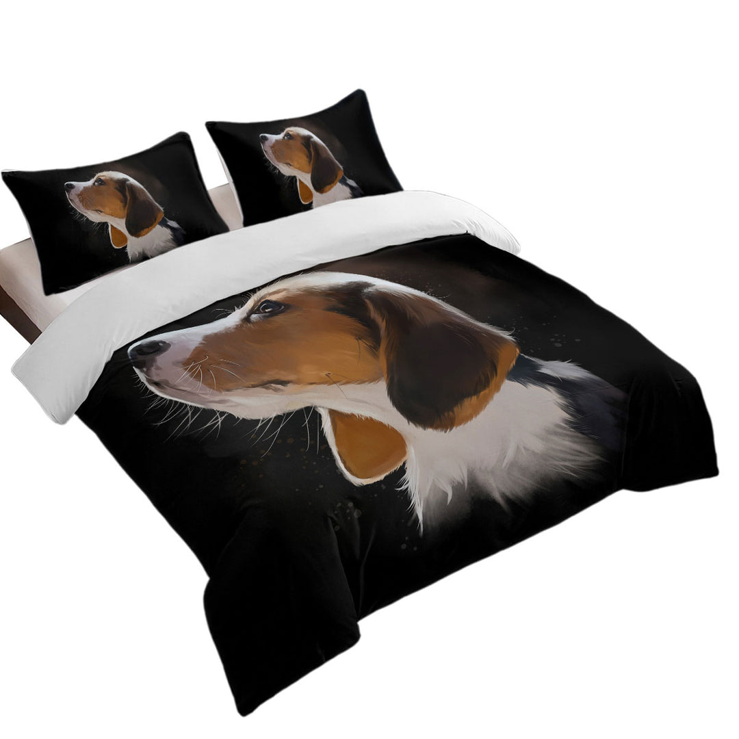 Duvet Covers King with Adorable Dog Portrait
