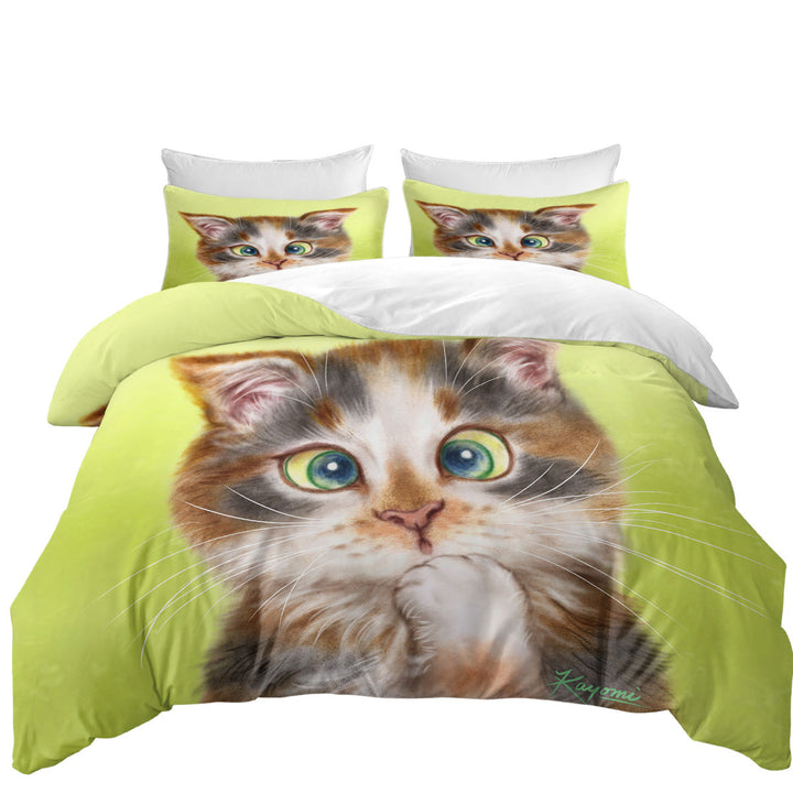 Duvet Covers King with Cats Cute and Funny Faces Sweet Kitten