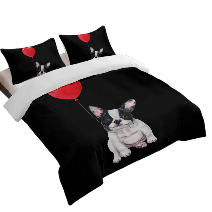 Duvet Covers with Adorable Loving French Bulldog Puppy