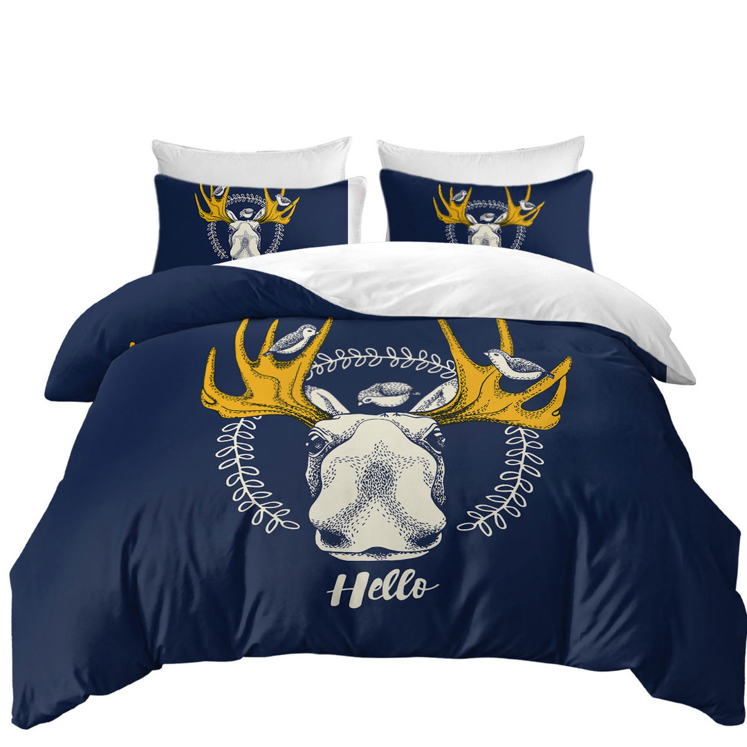 Duvet Covers with Birds and Moose