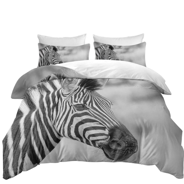Duvet Covers with Black and White Zebra Photo