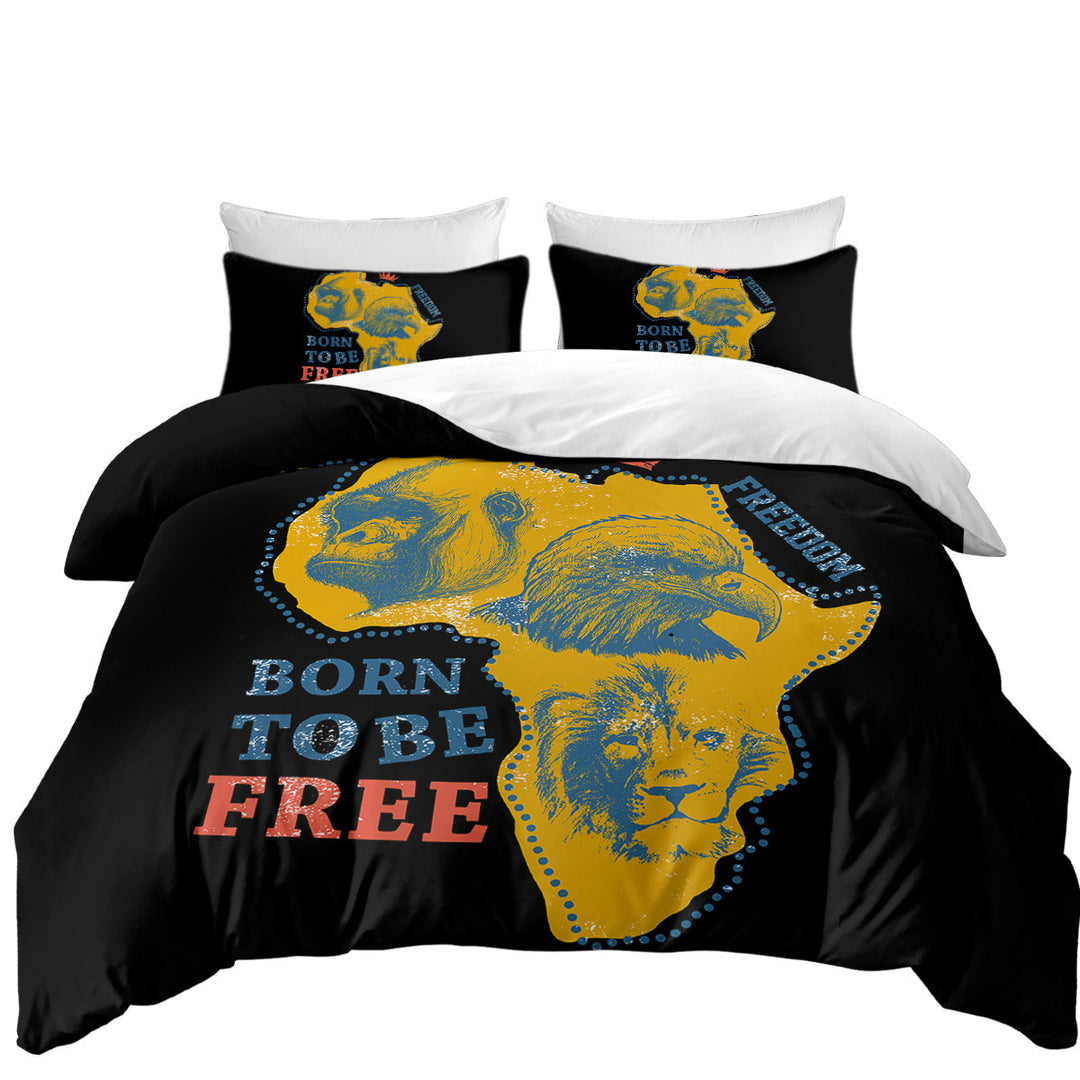 Duvet Covers with Gorilla Lion and Eagle The African Map