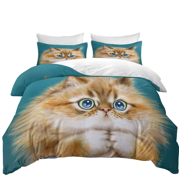 Duvet Covers with Kittens for Children Cute Innocent Cat