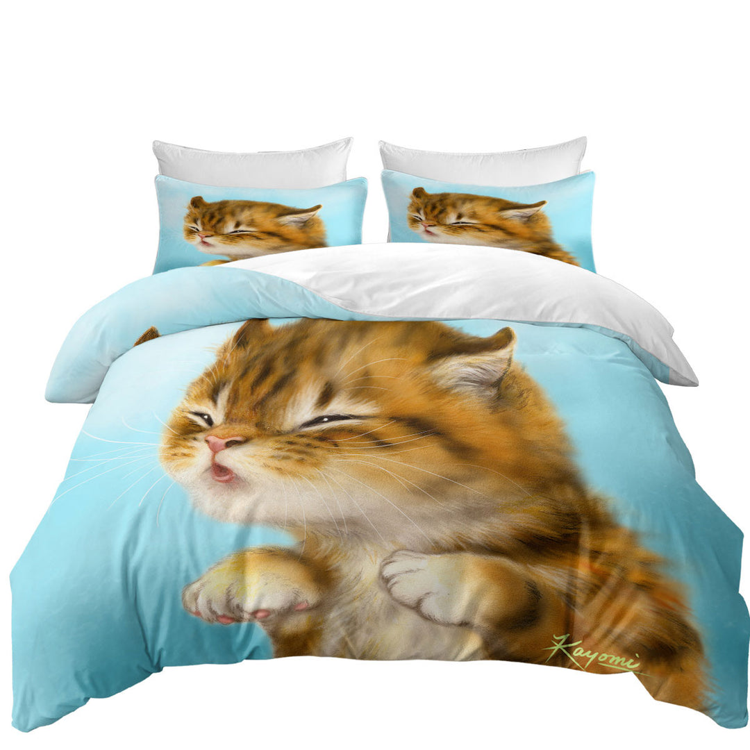 Duvet Covers with Kittens for Kids Cut Tiger Kitten