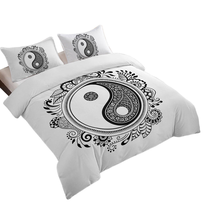Duvet Covers with Oriental Prints on Yin and Yang Symbol