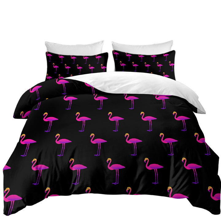Duvet Covers with Purplish Flamingo Pattern