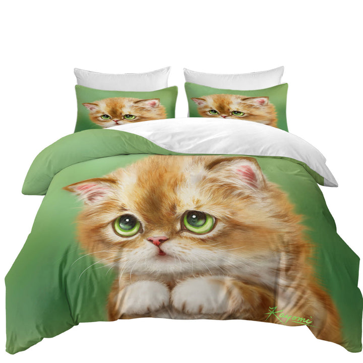 Duvet Covers with Sweet Cats Designs Ashamed Ginger Kitten