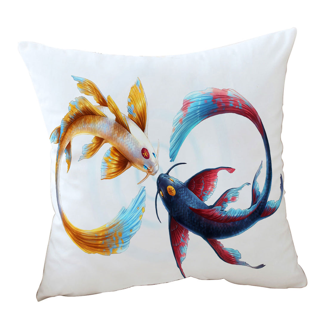 Eternal Bond Yin Yang Koi Fish Cushion Covers
