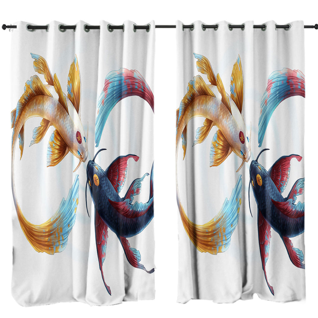Eternal Bond Yin Yang Koi Fish Drapes