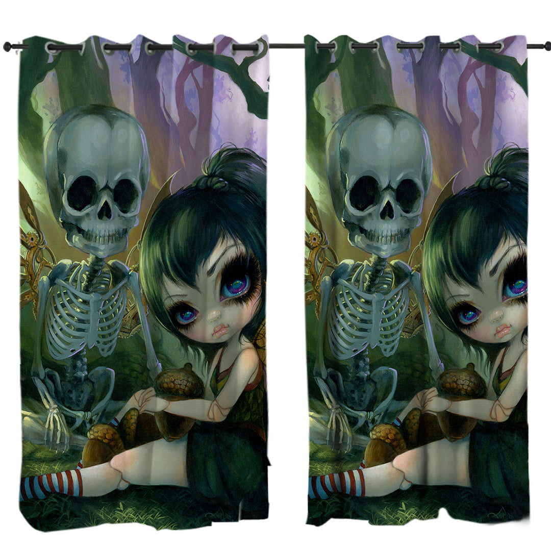 Eve and Rib Clockwork Fairy and Skeleton Curtain