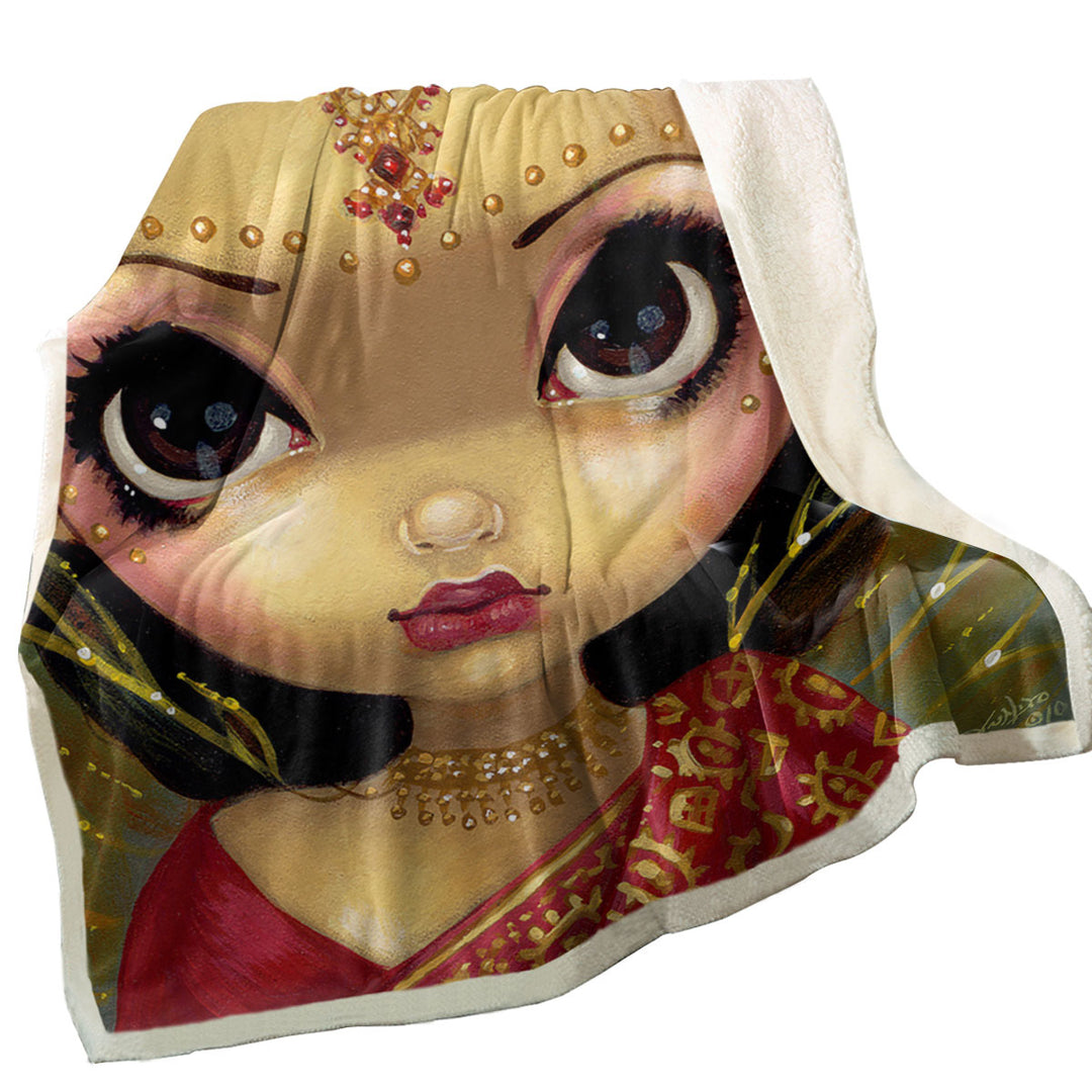 Faces of Faery _108 Beautiful Indian Princess Sofa Blankets