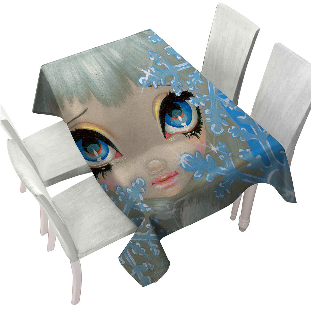 Faces of Faery _135 Beautiful Snowflake Ice Girl Custom table Covers