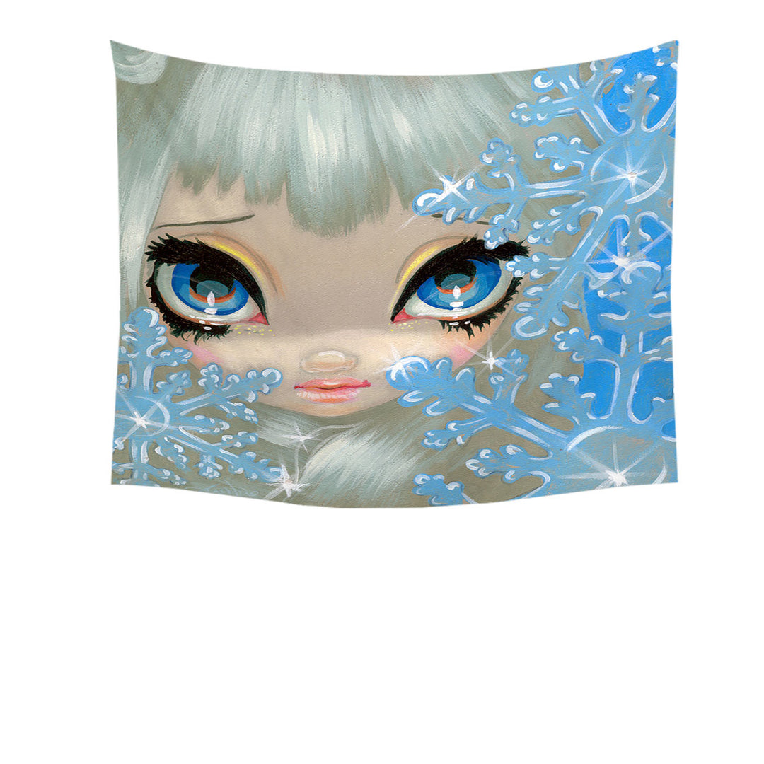 Faces of Faery _135 Beautiful Snowflake Ice Girl Tapestry Wall Hanging