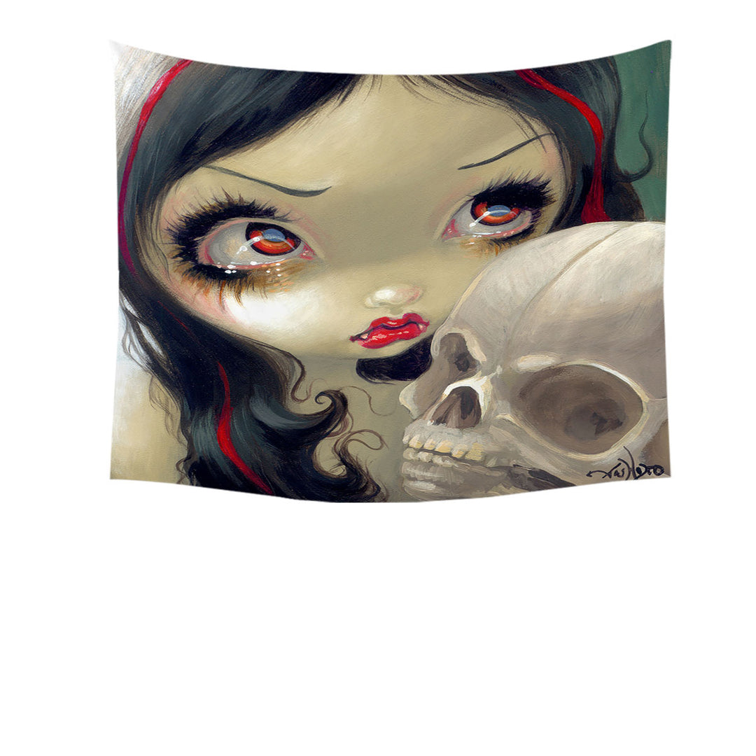 Faces of Faery _163 Scary Skull and Vampire Girl Wall Art Prints