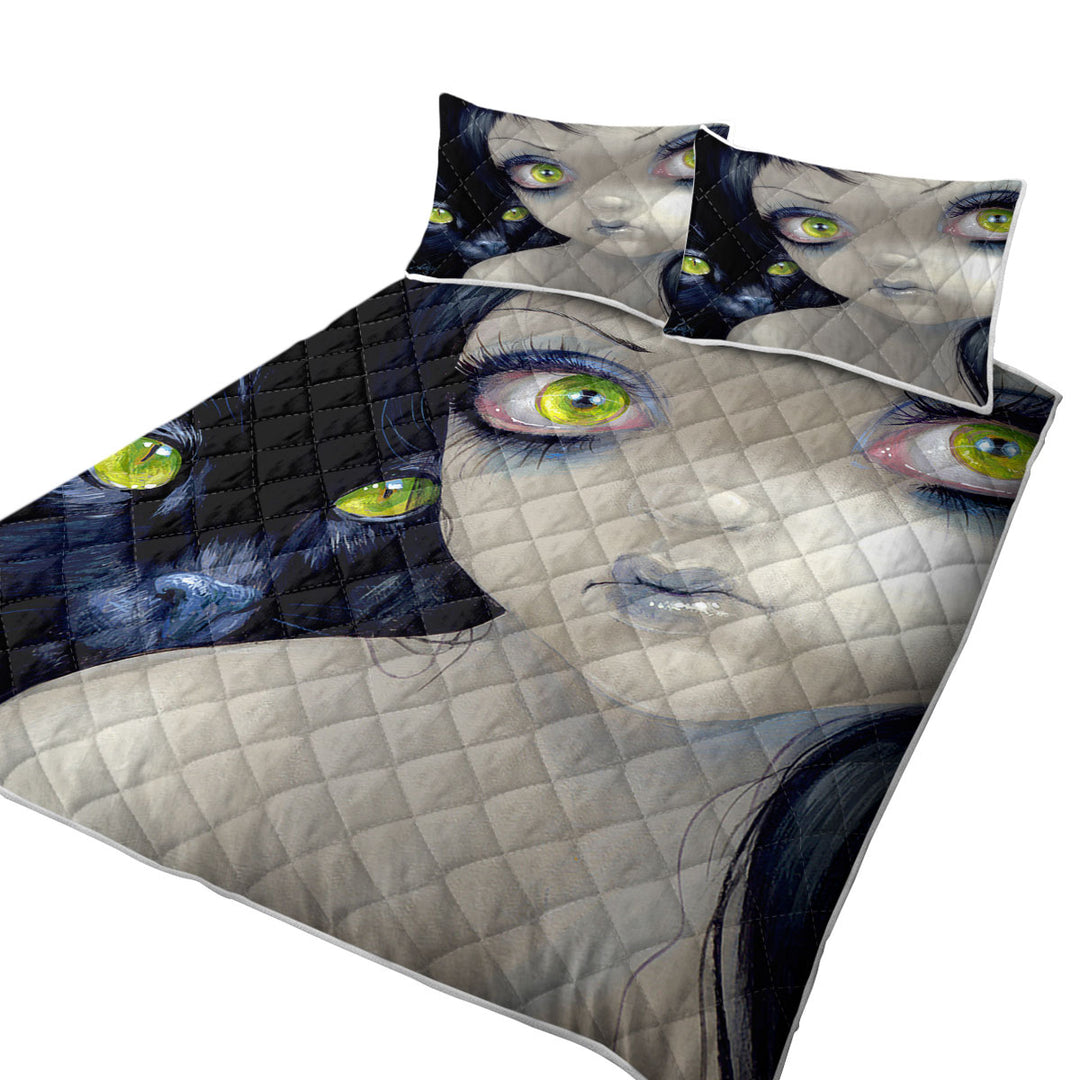 Faces of Faery _170 Beautiful Cat Eyes Girl Quilts