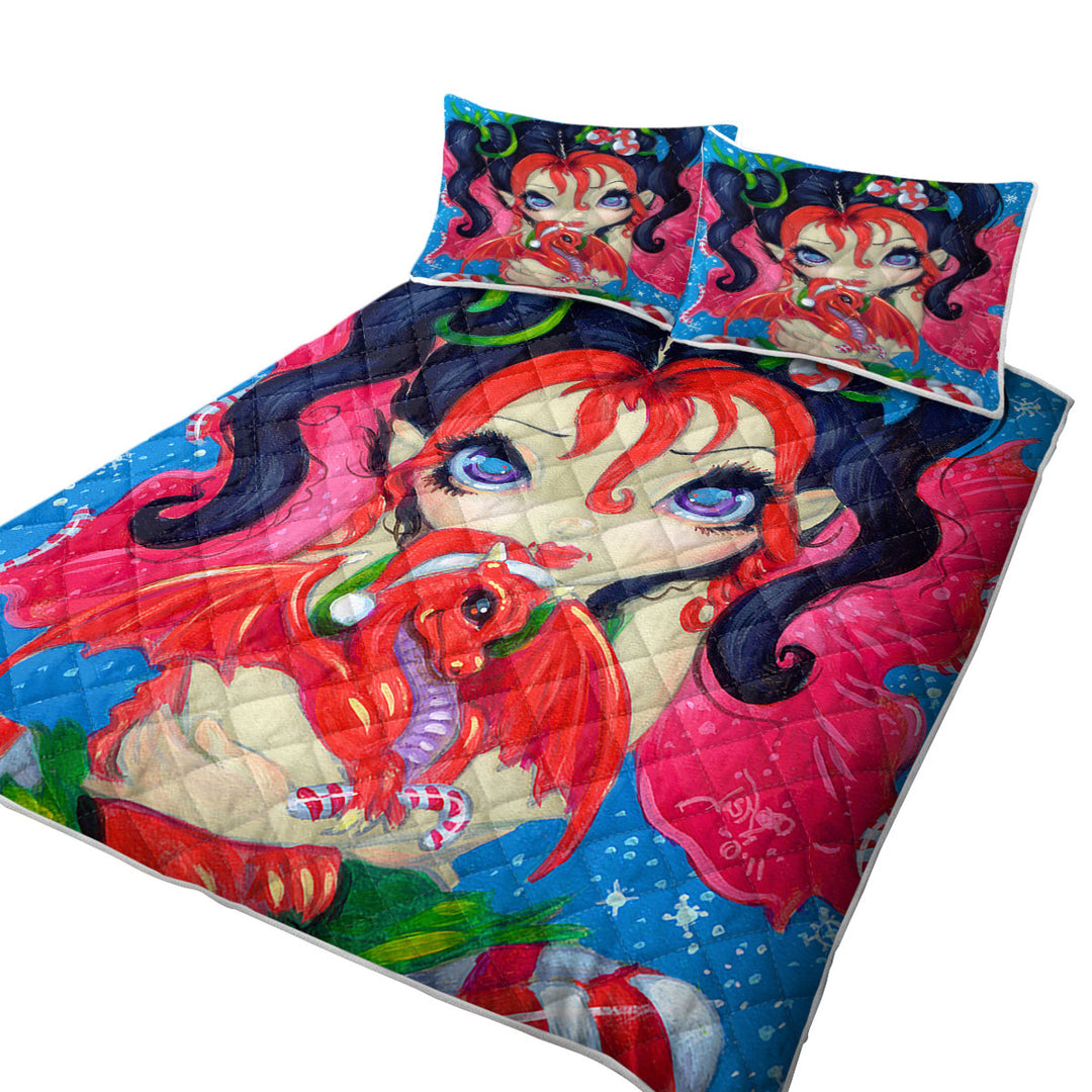 Faces of Faery _182 Christmas Fairy and Dragonling Quilts
