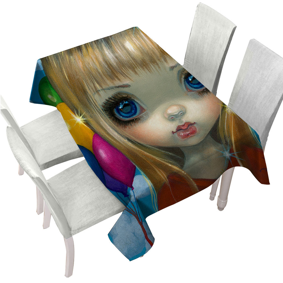 Faces of Faery _233 Balloon Girl Tablecloths