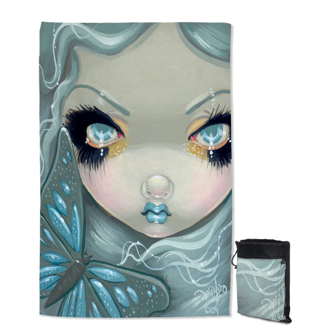 Faces of Faery _26 Ice Girl Quick Dry Beach Towel