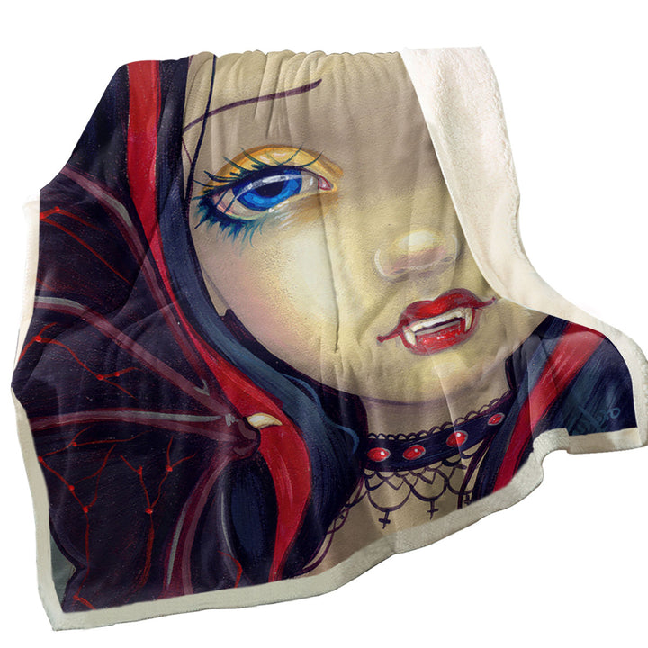 Faces of Faery _99 Vampire Goth Girl Throws