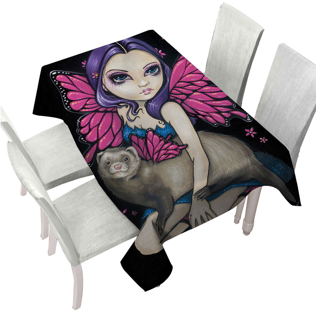 Fairey and Ferret with Butterfly Wings Custom table Covers