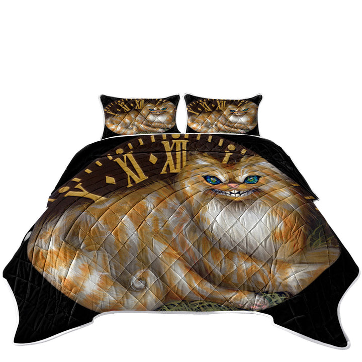 Fairytale Art Cheshire Cat Clock Quilt