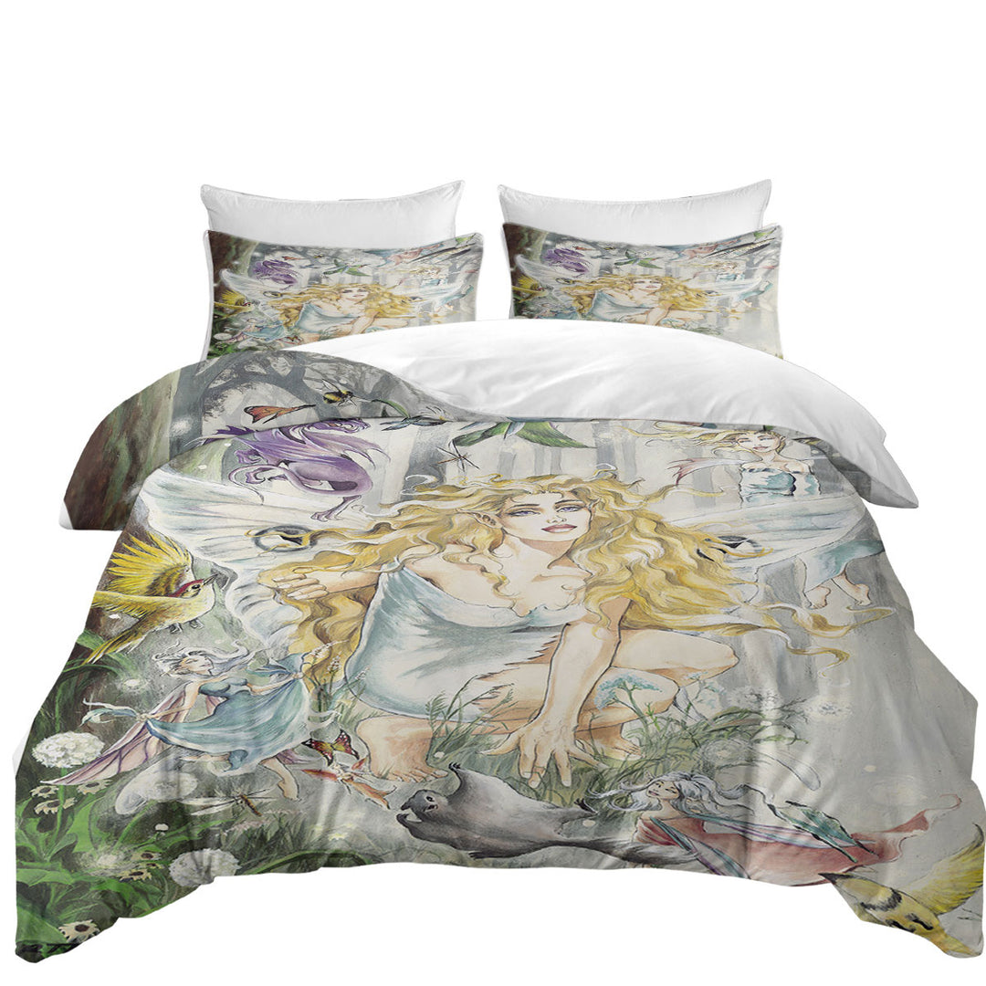 Fairytale Drawings Aria Fairy and Friends Duvet Covers