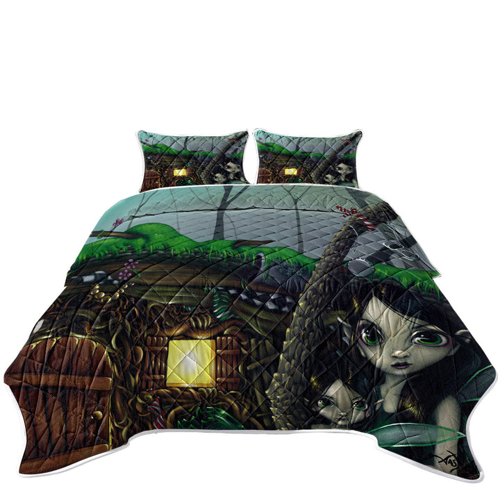 Fairytale Fairy Dwelling Underhill House Quilt