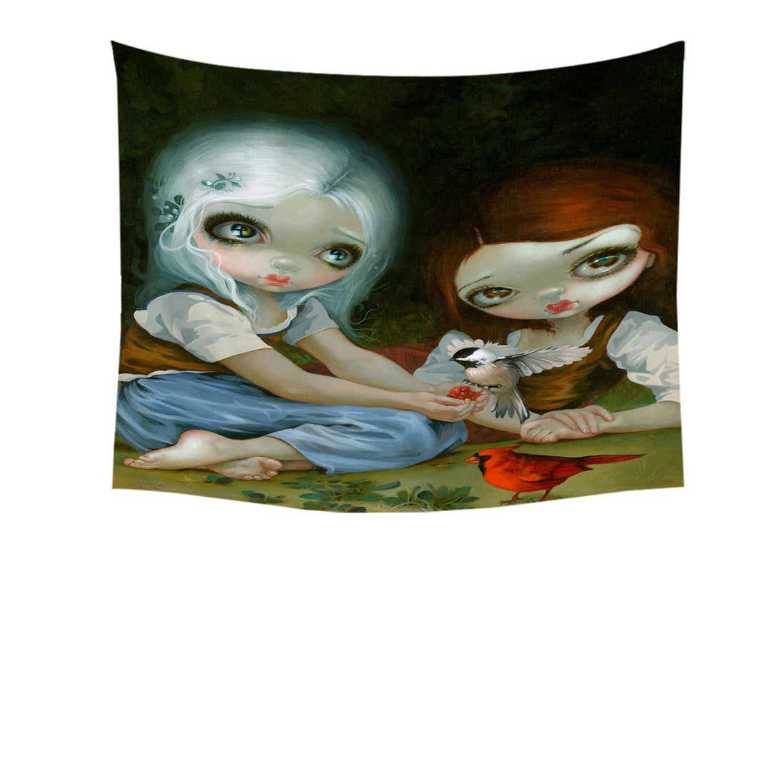 Fairytale Wall Decor Sisters Snow White and Rose Red Tapestry