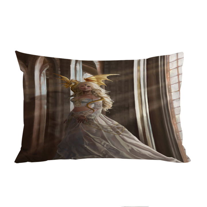 Fantasy Art Asiria Beautiful Dragon Princess Pillowcase