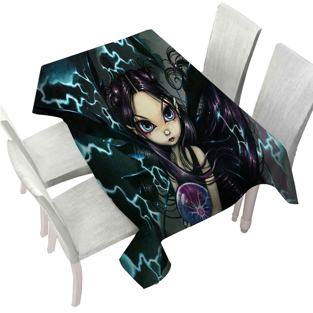 Fantasy Art Bringer of Lightning Fairy Tablecloth