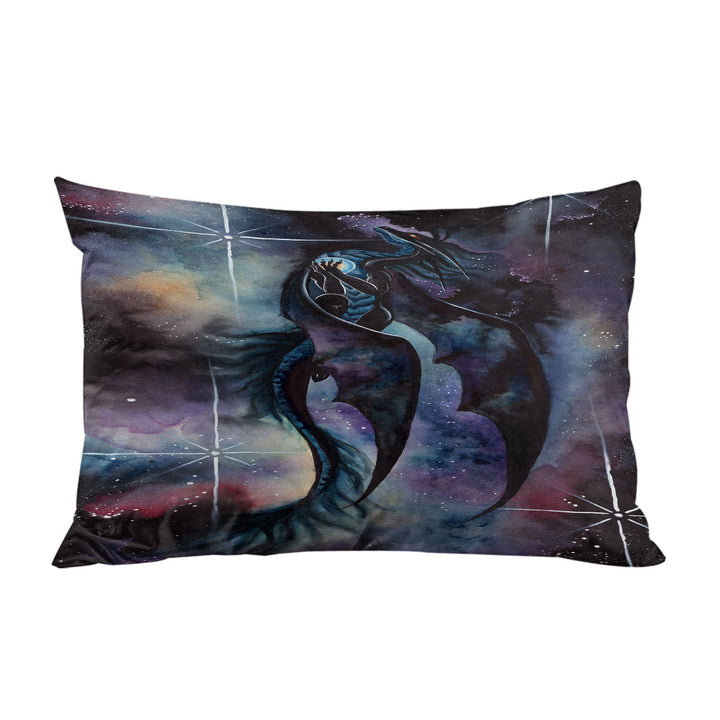 Fantasy Art Carried by Darkness Space Dragon Pillow Case Covers